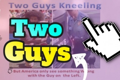 Two Guys Kneeling, But America Only See a Problem With The Guy On the Left!