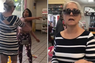 Racist White Woman Gets Slapped by Native American After Racist Remark Toward Her In Gas Station