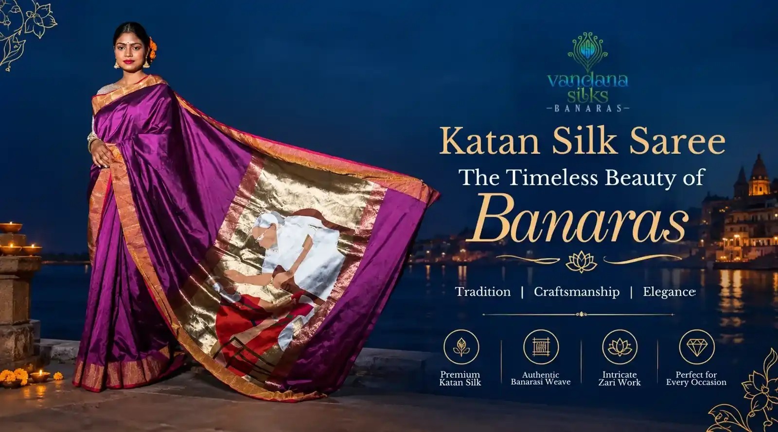 Katan Banarasi Silk Sarees: Explore Pure Katan Silk Banarasi Handloom Sarees, Designs, Quality and Price Guide