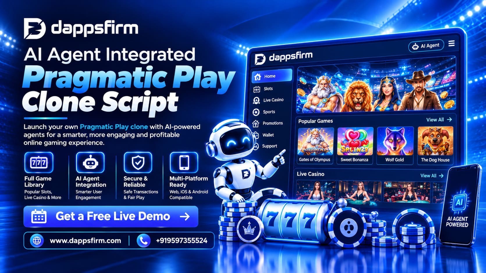6 Business Benefits of an AI Agent Integrated Pragmatic Play Clone Script